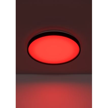 Eglo 300692-  LED RGBW Dimbart takarmatur MOZONCILLO-Z LED/28,3W/230V 2700-6500K pr. 48,4 cm svart + fjärrkontroll