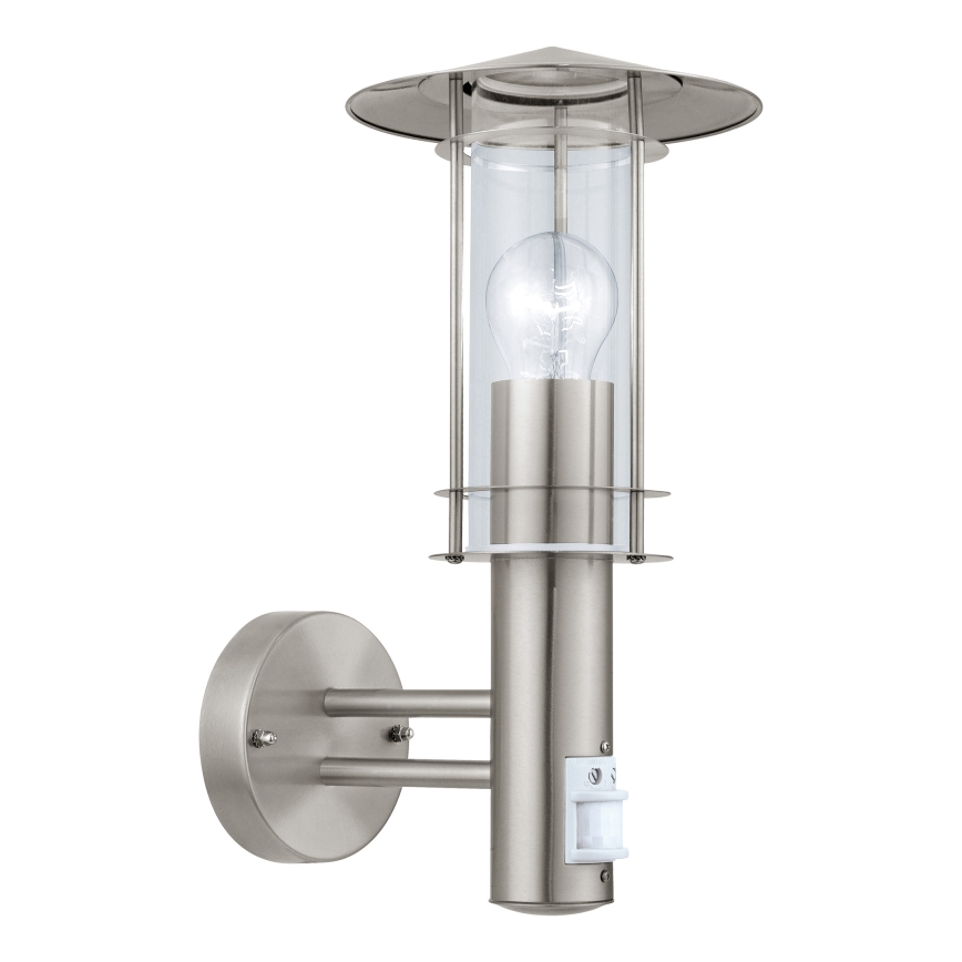 EGLO 30185 - Sensor utomhus Väggbelysning LISIO 1xE27/60W/230V IP44