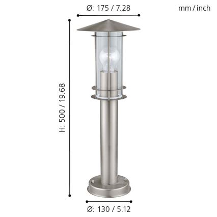 Eglo 30187 - Utomhuslampa LISIO 1xE27/60W/230V