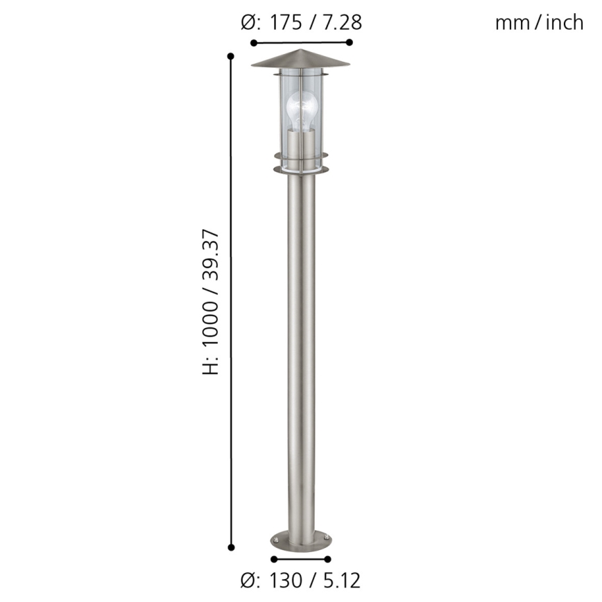EGLO 30188 - Utomhuslampa LISIO 1xE27/60W/230V IP44