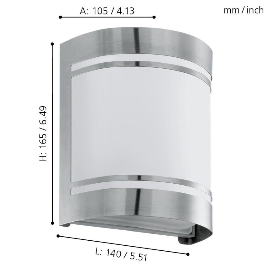 EGLO 30191 - Utomhus Väggbelysning CERNO 1xE27/40W
