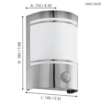 EGLO 30192 - Utomhusbelysning CERNO 1xE27/40W