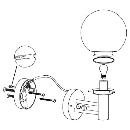 Eglo 30205 - Utomhuslampa NISIA E27/60W/230V