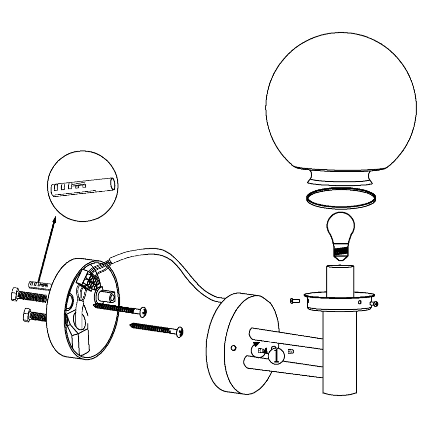 Eglo 30205 - Utomhuslampa NISIA E27/60W/230V