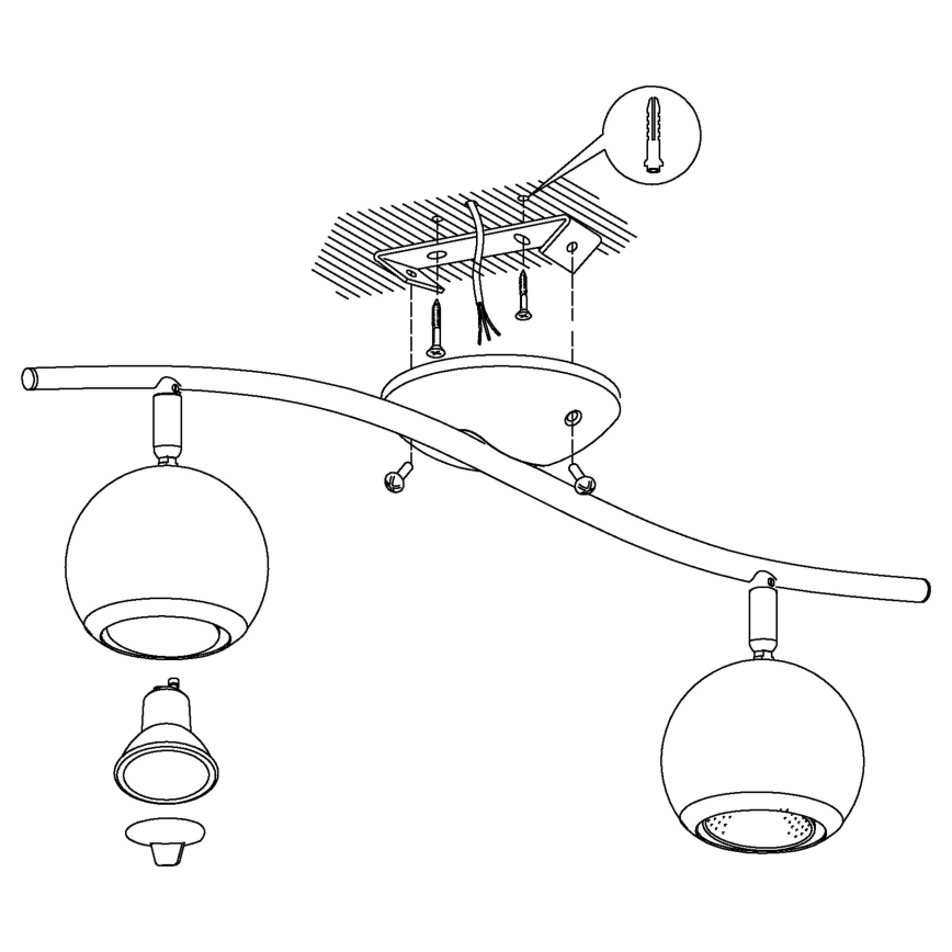 EGLO 31002 - LED Spotlight BIMEDA 2xGU10/3W LED