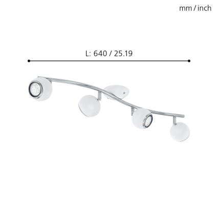 EGLO 31004 - LED spotlight BIMEDA 4xGU10/3W LED