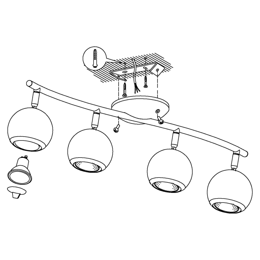 EGLO 31008 - LED spotlight BIMEDA 4xGU10/3W LED