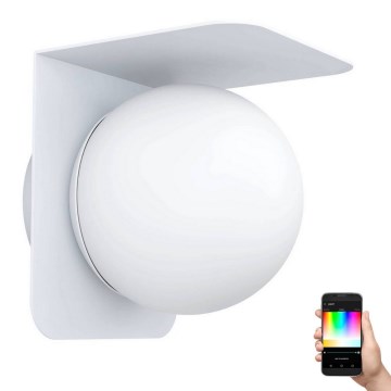Eglo 31052 - LED RGBW Ljusreglerad utomhusbelysning CORRIENTES 1xE27/9W/230V IP44 vit