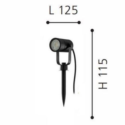 Eglo 31374 - LED RGBW Ljusreglerad utomhus lampa NEMA-Z 1xGU10/5W/230V 2700-6500K IP65 svart
