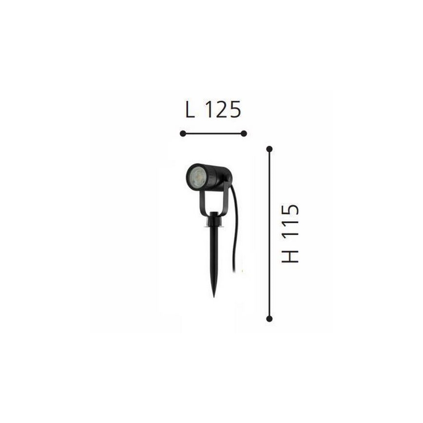 Eglo 31374 - LED RGBW Ljusreglerad utomhus lampa NEMA-Z 1xGU10/5W/230V 2700-6500K IP65 svart