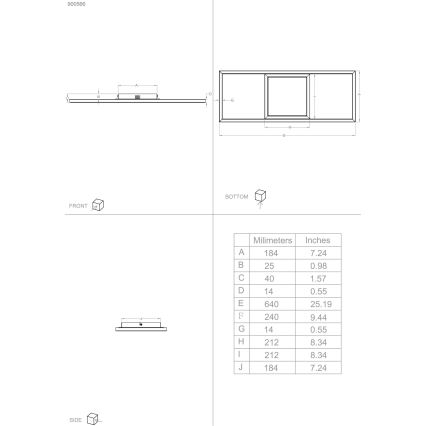 Eglo 31431 - LED RGBW Dimbar taklampa CALAGRANO-Z LED/21W/230V 3000-6500K svart
