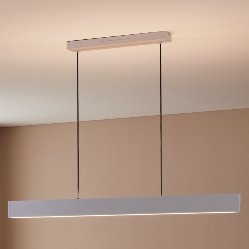 Eglo 31436 - LED RGBW Ljusreglerad ljuskrona på textilsladd ANDREAS-Z LED/38W/230V 2700-6500K vit
