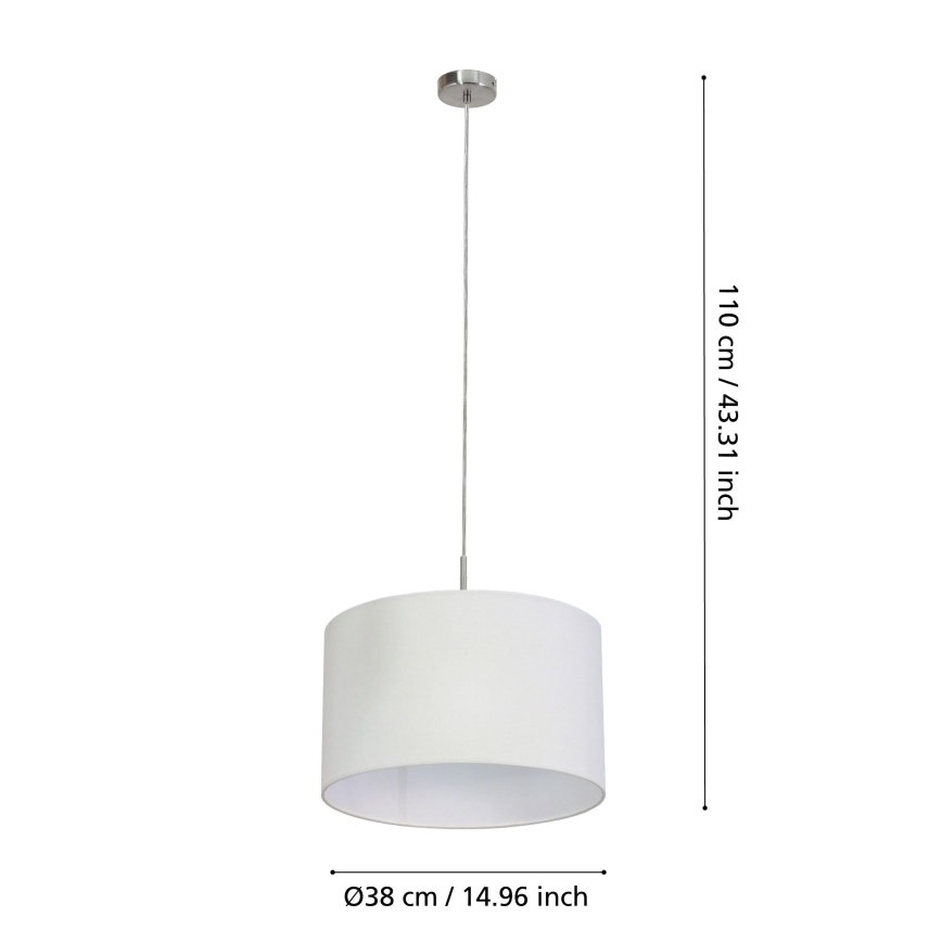 Eglo 31571 - Ljuskrona med snöre PASTERI 1xE27/60W/230V