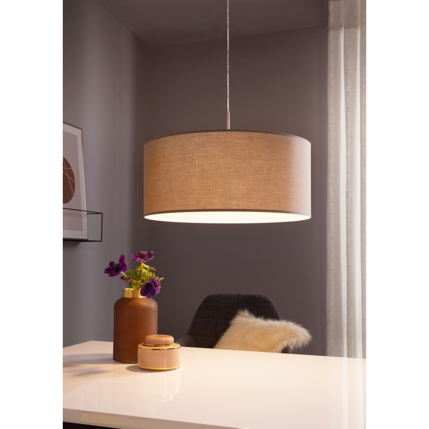 Eglo 31576 - Hängande Ljuskrona med snöre PASTERI 1xE27/60W/230V