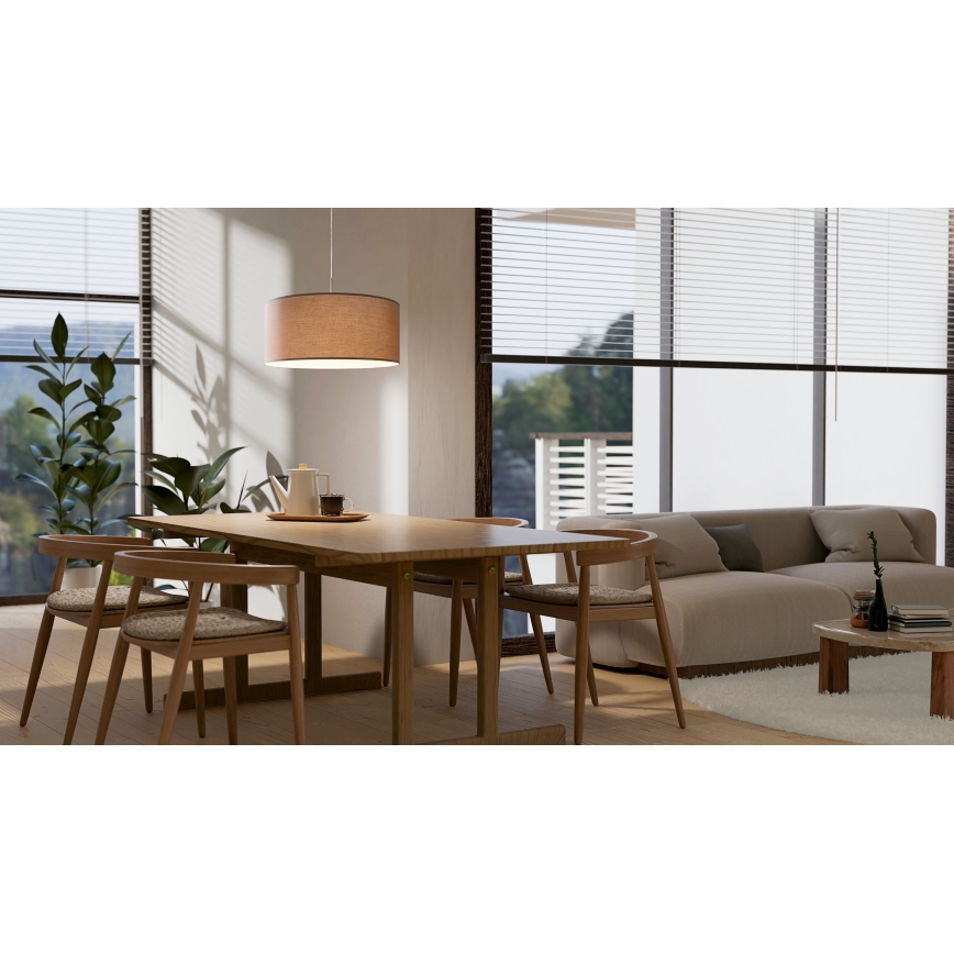 Eglo 31576 - Hängande Ljuskrona med snöre PASTERI 1xE27/60W/230V