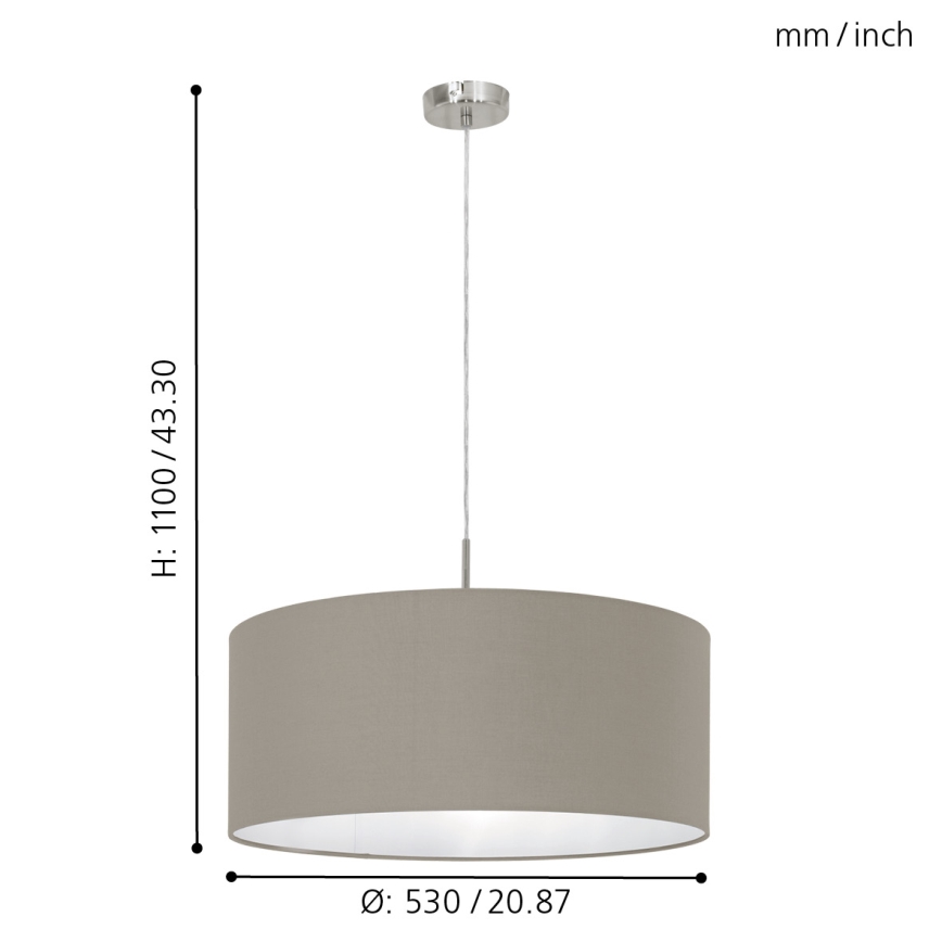 Eglo - Taklampa 1xE27/60W/230V