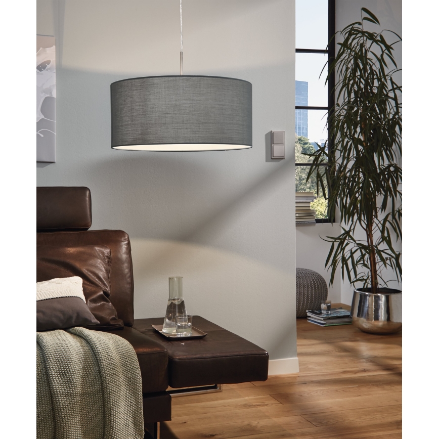 Eglo 31577 - Hängande Ljuskrona med snöre PASTERI 1xE27/60W/230V