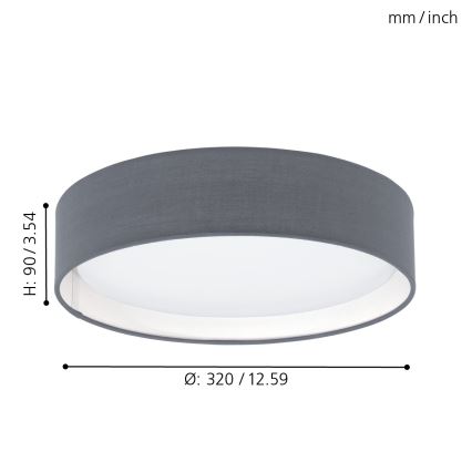Eglo 31592 - LED Takbelysning PASTERI 1xLED/12W/230V