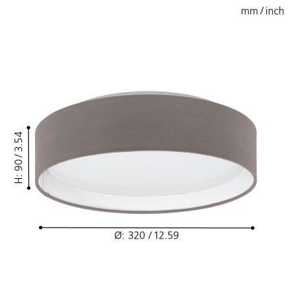 Eglo 31593 LED Takbelysning PASTERI LED/11W/230V