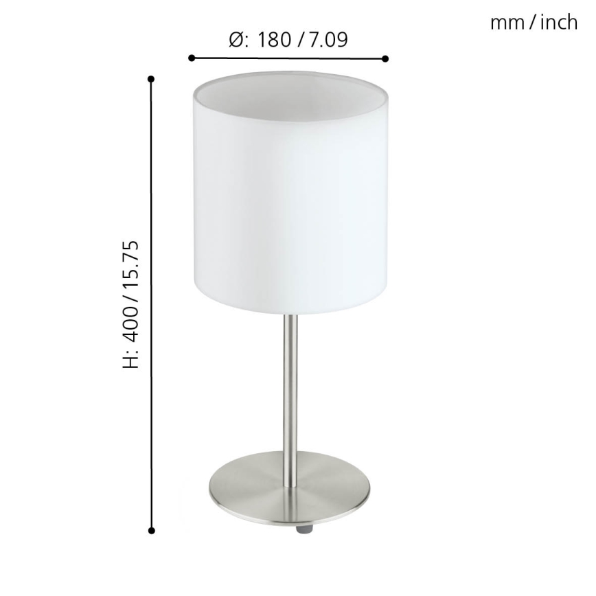 Eglo 31594 - Bordslampa  PASTERI 1xE27/60W/230V
