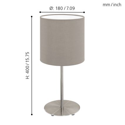 Eglo 31595 - Bordslampa  PASTERI 1xE27/60W/230V