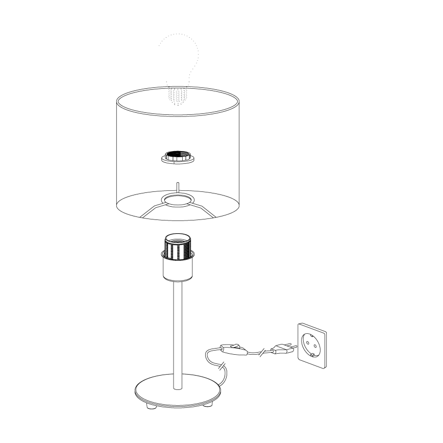 Eglo 31595 - Bordslampa  PASTERI 1xE27/60W/230V