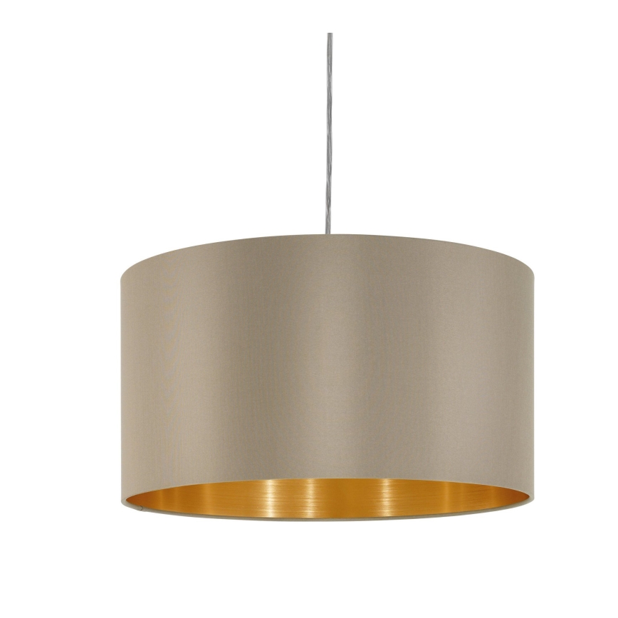 Eglo - Ljuskrona med textilsladd 1xE27/60W/230V taupe