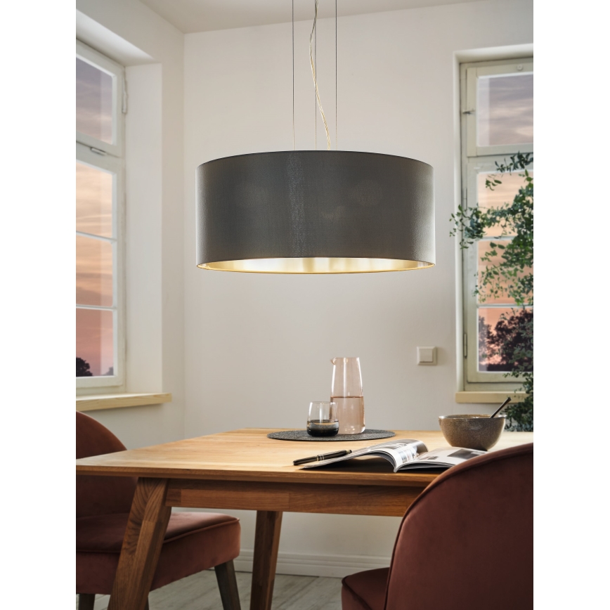 Eglo 31606 - Hängande Ljuskrona med snöre MASERLO 3xE27/60W/230V