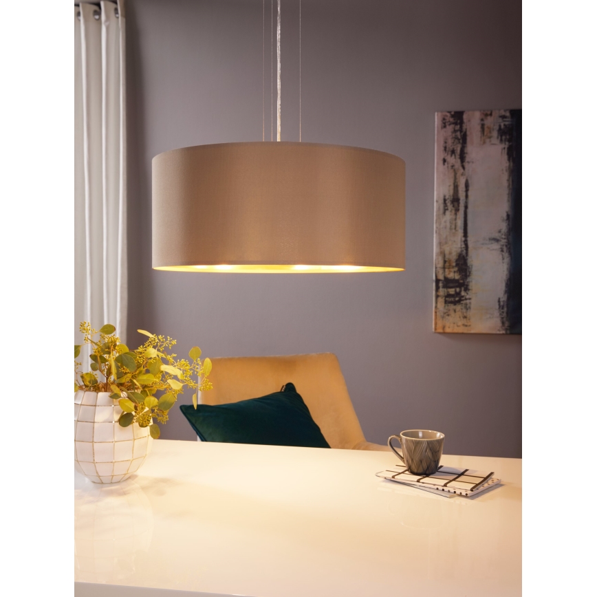 Eglo 31607 - Hängande Ljuskrona med snöre MASERLO 3xE27/60W/230V