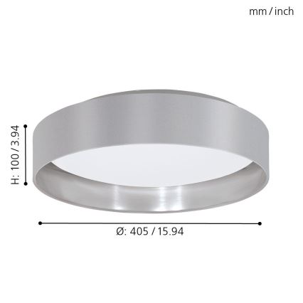 Eglo 31623 - LED Takbelysning MASERLO 1xLED/16W/230V