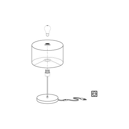 Eglo 31631 - Bordslampa  MASERLO 1xE27/60W/230V