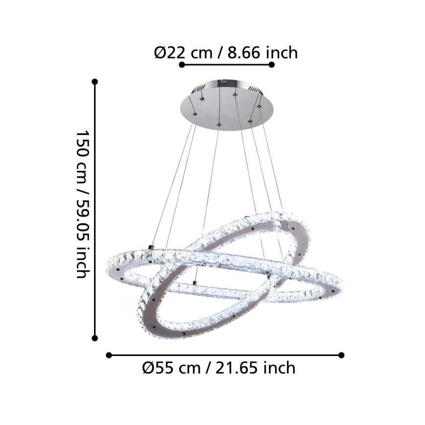 Eglo 31667 - LED Hängande lampa VARRAZO LED/29.6W/230V