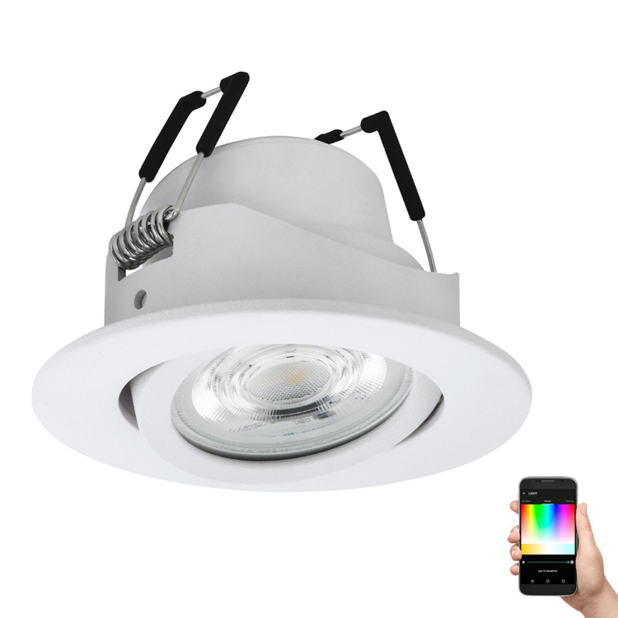 Eglo 31696 - LED RGBW Ljusreglerad upphängd taklampa SALICETO-Z LED/4,7W/230V 2700-6500K vit