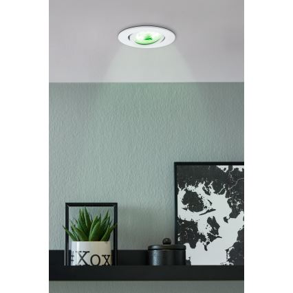 Eglo 31696 - LED RGBW Ljusreglerad upphängd taklampa SALICETO-Z LED/4,7W/230V 2700-6500K vit