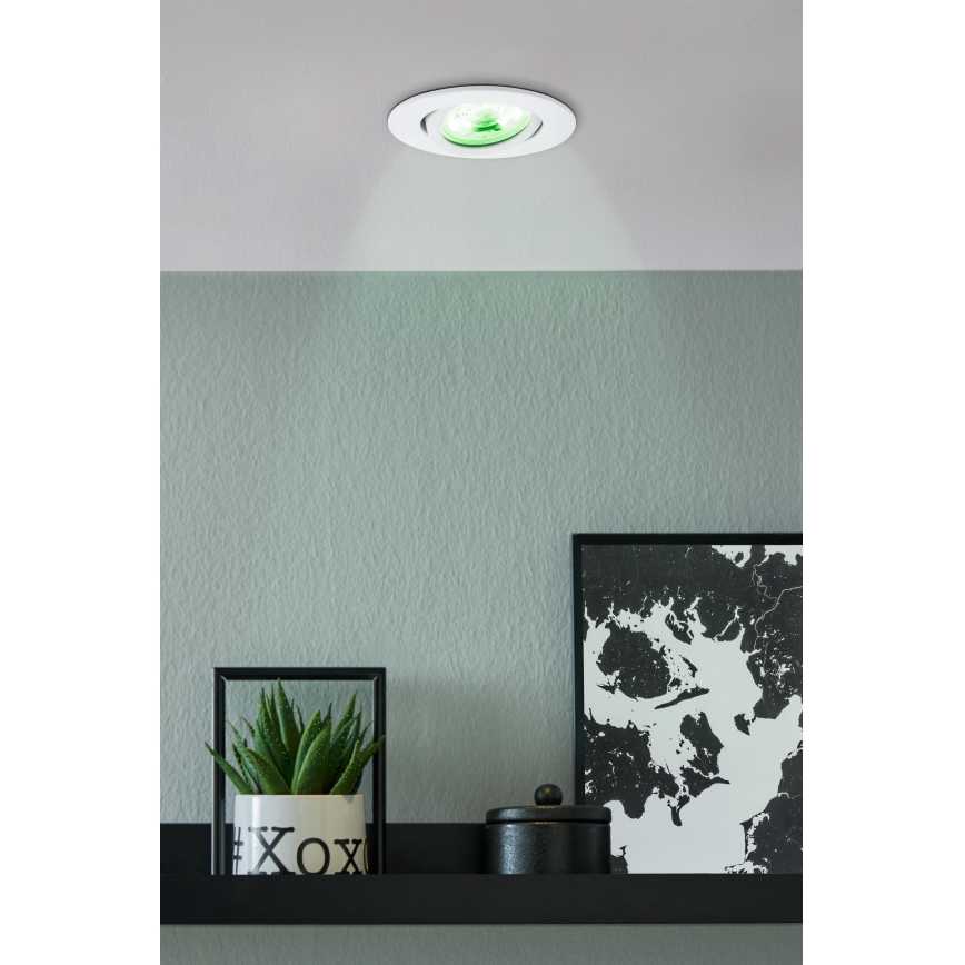 Eglo 31696 - LED RGBW Ljusreglerad upphängd taklampa SALICETO-Z LED/4,7W/230V 2700-6500K vit