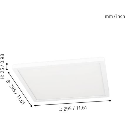 Eglo 31706 - LED RGBW Dimbar taklampa ROVITO-Z LED/14,6W/230V 2700-6500K svart