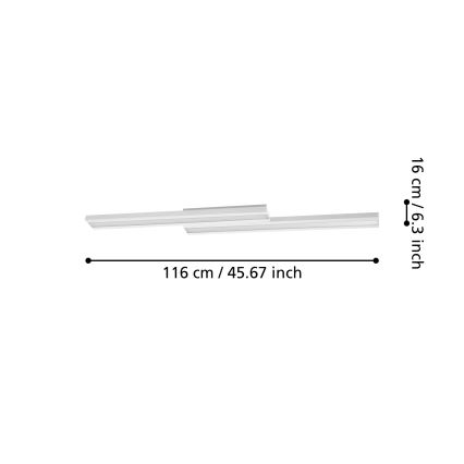 Eglo 31713 - LED RGBW Dimbar taklampa SALITERAS-Z LED/20,4W/230V 2700-6500K vit