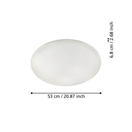 Eglo 31738 - LED Dimbar taklampa TOTARI-Z LED/44,8W/230V 2700-6500K vit