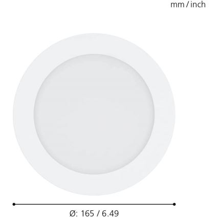 Eglo 31742 - Infälld dimbar LED badrumsbelysning FUEVA-Z LED/10,5W/230V 2700-6500K IP44 vit