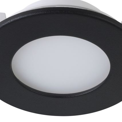 Eglo 31743 - Set om 3 dimbara LED-infällda badrumsarmaturer FUEVA-Z 1xLED/2,8W/230V 2700-6500 IP44 svart diam. 8,5 cm