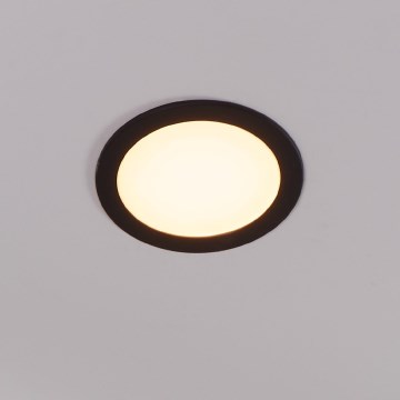 Eglo 31744 - Infälld dimbar LED badrumsbelysning FUEVA-Z LED/10,5W/230V 2700-6500K IP44 svart