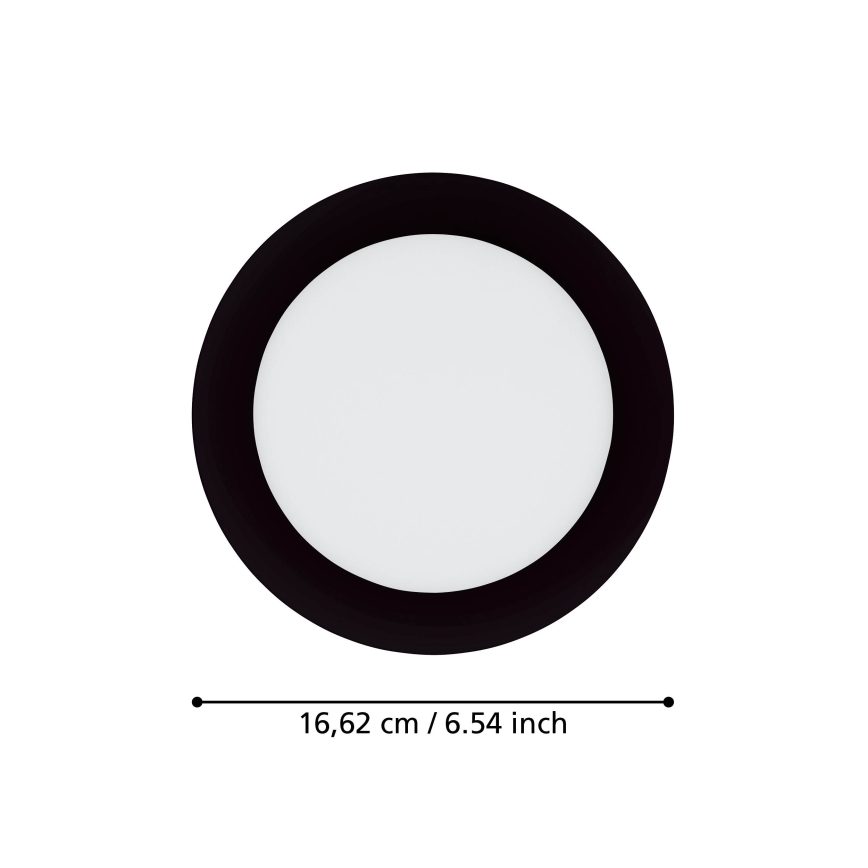 Eglo 31744 - Infälld dimbar LED badrumsbelysning FUEVA-Z LED/10,5W/230V 2700-6500K IP44 svart