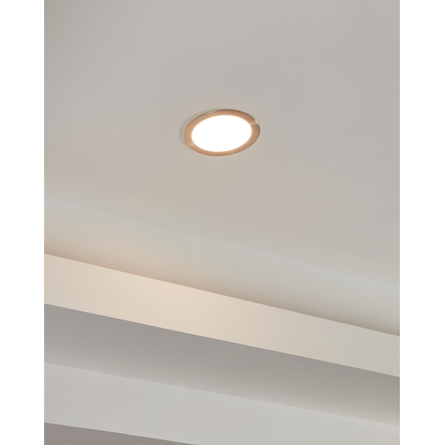 Eglo 31746 - Infälld dimbar LED badrumsbelysning FUEVA-Z LED/10,5W/230V 2700-6500K IP44 krom