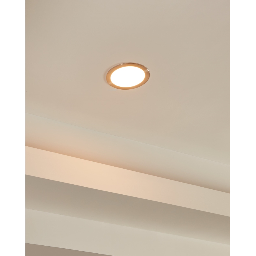 Eglo 31746 - Infälld dimbar LED badrumsbelysning FUEVA-Z LED/10,5W/230V 2700-6500K IP44 krom