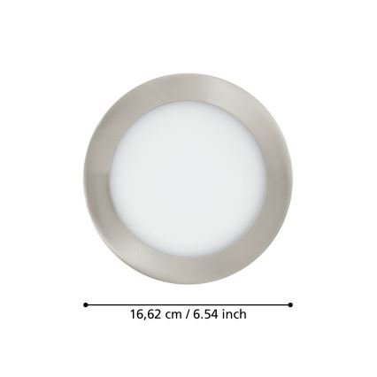 Eglo 31746 - Infälld dimbar LED badrumsbelysning FUEVA-Z LED/10,5W/230V 2700-6500K IP44 krom