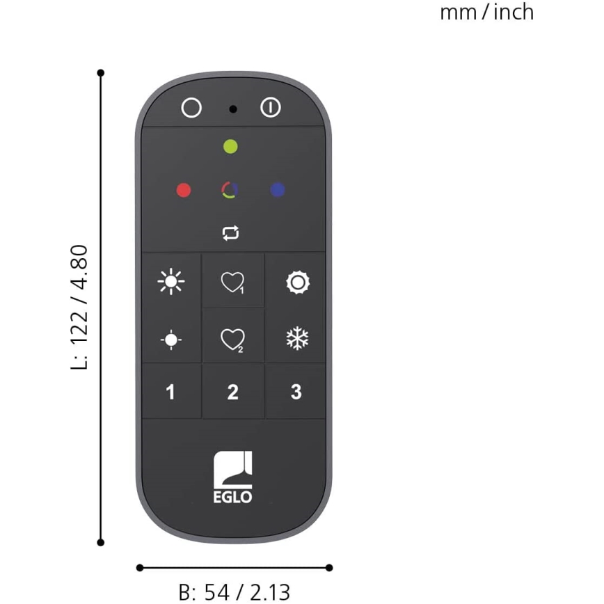 Eglo 31753 - Fjärrkontroll CONNECT-Z 2xAAA Bluetooth