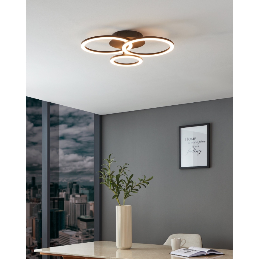 Eglo 31771 - LED Dimbar taklampa PARRAPOS-Z LED/33W/230V 3000-6500K svart