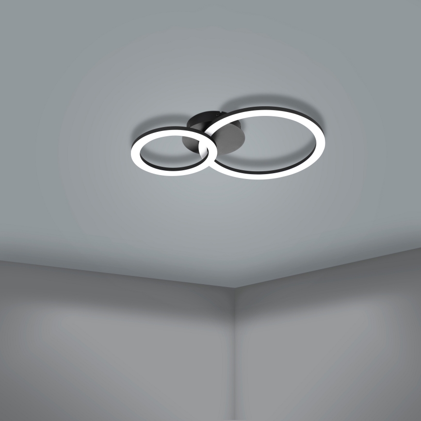 Eglo 31772 - LED Dimbar taklampa PARRAPOS-Z LED/15W/230V 3000-6500K svart