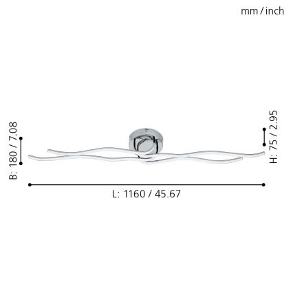 Eglo 31996 - LED Takbelysning RONCADE LED/40W/230V