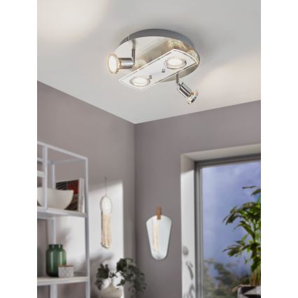 Eglo 32001 - LED Takbelysning PAWEDO 1 4xGU10-LED/3W/230V